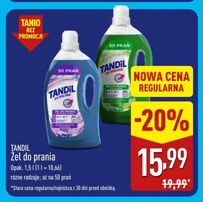 Żel do prania Tandil promocja w Aldi