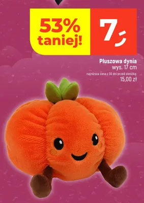 Pluszowa dynia wys. 17 cm promocja w Dealz