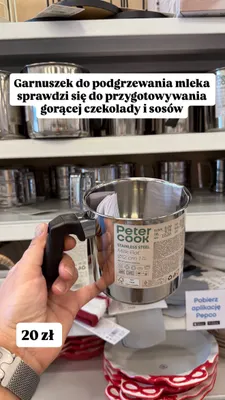 Garnuszek do mleka Peter Cook ze stali nierdzewnej promocja w Pepco
