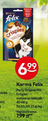 Karma Felix Party Original Mix, Crispies - wołowina i kurczak promocja w Żabka