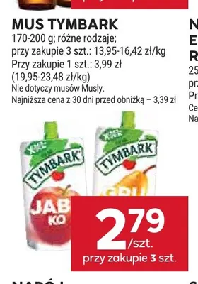 Mus Tymbark Jabłko promocja w Stokrotka