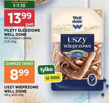 Uszy wieprzowe Well Done promocja w Stokrotka