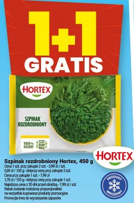 Szpinak rozdrobniony Hortex promocja w Twój Market
