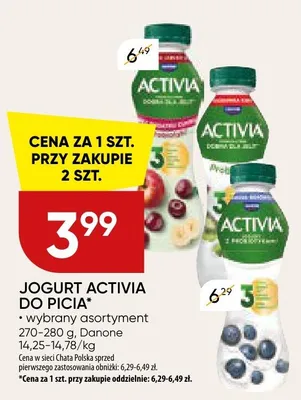 Jogurt Activia do picia promocja w Chata Polska