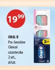 Szczoteczka do zębów Pro-Sensitive Clinical Oral-B 2-pak promocja w Drogerie Laboo