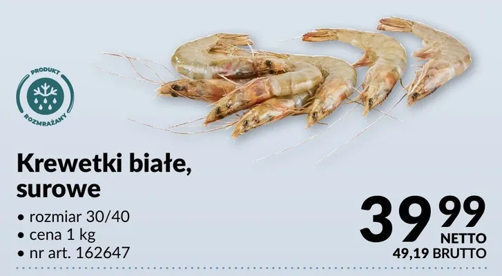 Krewetki białe, surowe promocja w Makro