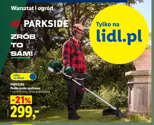 Podkaszarka spalinowa Parkside promocja w Lidl