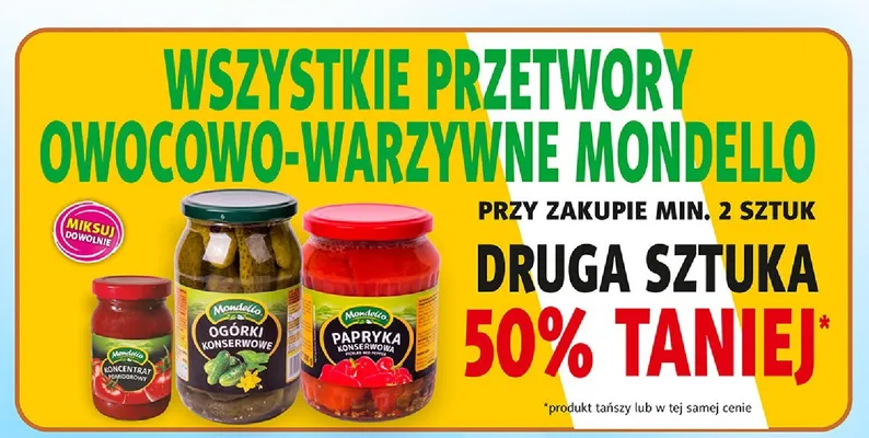 Przetwory owocowo-warzywne Mondello promocja w Prim Market