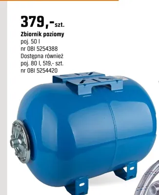 Zbiornik poziomy promocja w OBI