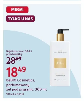 Perfumowany żel pod prysznic beBIO Cosmetics promocja w Rossmann