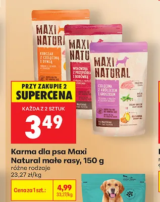 Karma dla psa Maxi Natural małe rasy promocja w Biedronka