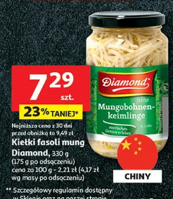 Kiełki fasoli mung Diamond promocja w Auchan