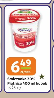 Śmietanka Piątnica kubek 30% promocja w Społem Częstochowa