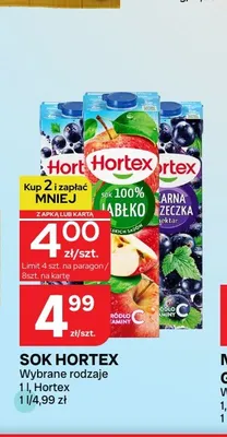 Nektar Hortex czarna porzeczka promocja w Chorten