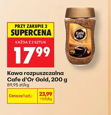 Kawa rozpuszczalna Cafe d'Or Gold promocja w Biedronka