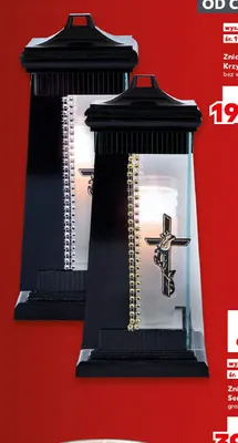 Znicz szklany Krzyż bez wkładu promocja w Kaufland