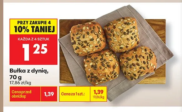 Bułka z dynią promocja w Biedronka