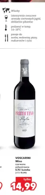 Wino czerwone półwytrawne Voscarini promocja w Kaufland
