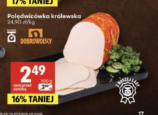 Polędwicówka królewska Dobrowolscy promocja w Delikatesy Centrum