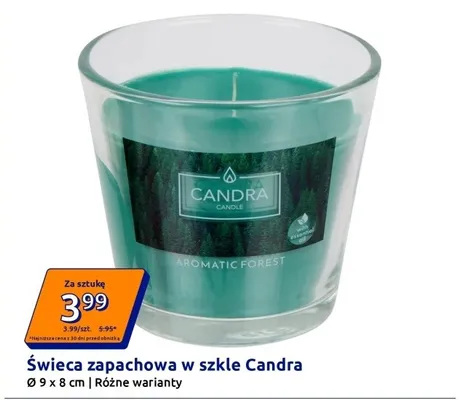 Świeca zapachowa w szkle różne warianty promocja w Action