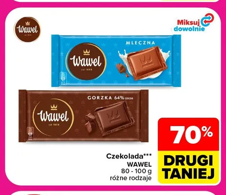 Czekolada gorzka 64% Wawel promocja w Carrefour