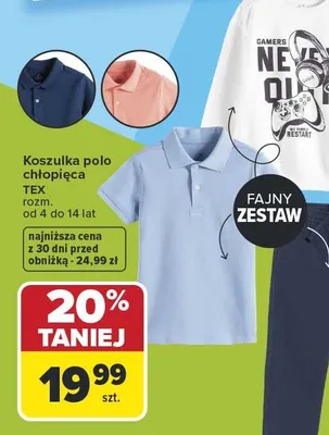 Koszulka polo chłopięca promocja w Carrefour