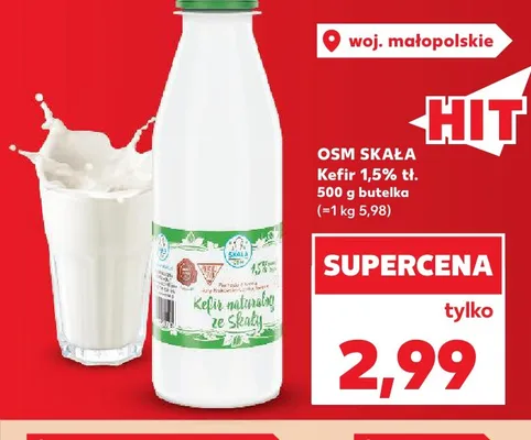 Kefir OSM Skała 1,5% promocja w Kaufland