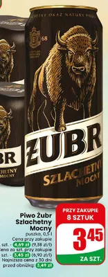 Piwo Żubr Szlachetny Mocny promocja w Dino