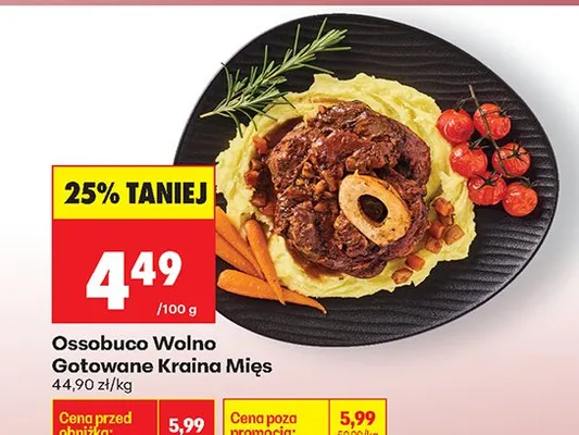Mięso Ossobuco Wolno Gotowane Kraina Mięs promocja w Biedronka