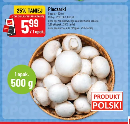 Pieczarki promocja w POLOmarket
