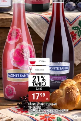 Wino różowe Monte Santi Lucky Rose promocja w bi1