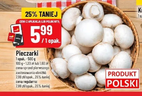 Pieczarki promocja w POLOmarket