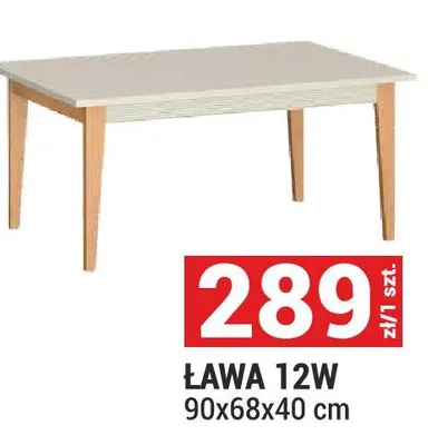 Ława 12W Windsor kolor kaszmir/dąb naturalny 90x68x40cm promocja w Merkury Market