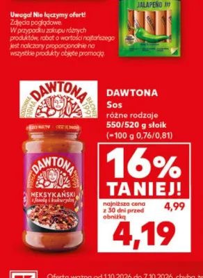 Sos różne rodzaje Dawtona promocja w Kaufland