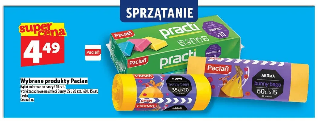 Worki zapachowe na śmieci Bunny Paclan 35l promocja w TOPAZ