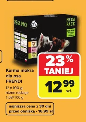 Karma mokra dla psa Frendi Mega Pack promocja w Carrefour