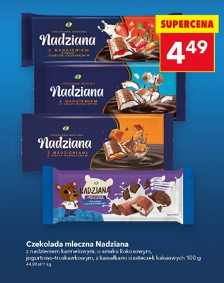 Czekolada mleczna z nadzieniem jogurtowo-truskawkowym promocja w LEWIATAN