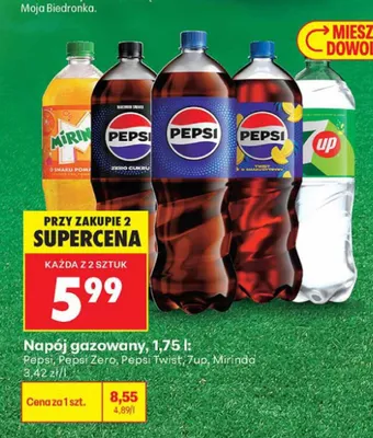 Napój gazowany Pepsi promocja w Biedronka