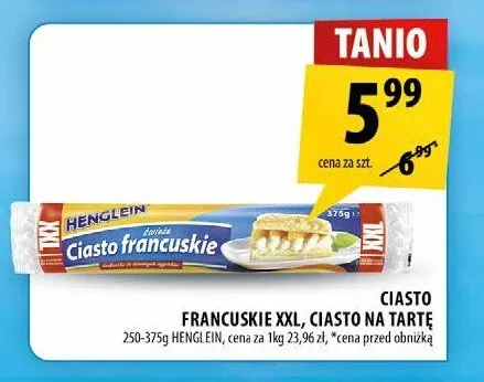 Ciasto francuskie XXL Henglein promocja w Arhelan
