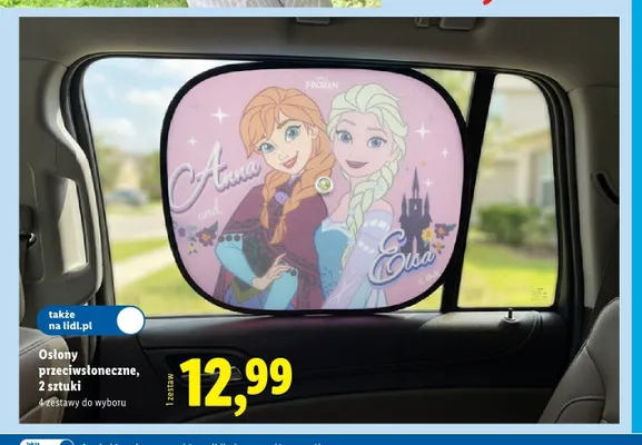 Osłony przeciwsłoneczne Disney Frozen promocja w Lidl