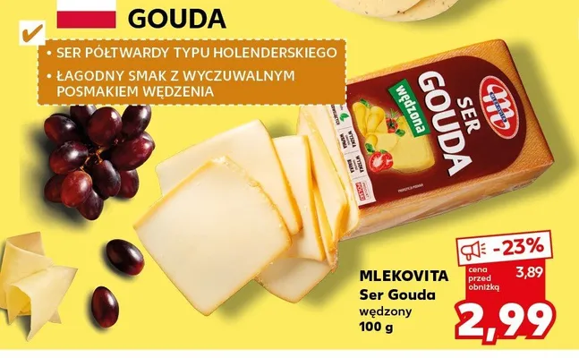 Ser Gouda wędzony promocja w Kaufland