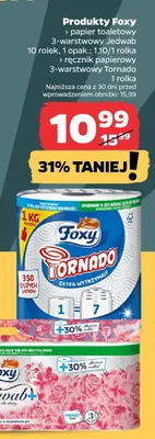 Ręcznik papierowy 3-warstwowy Foxy Tornado promocja w Netto