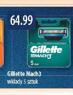 Wkłady Mach3 5 sztuk Gillette promocja w Drogerie Laboo