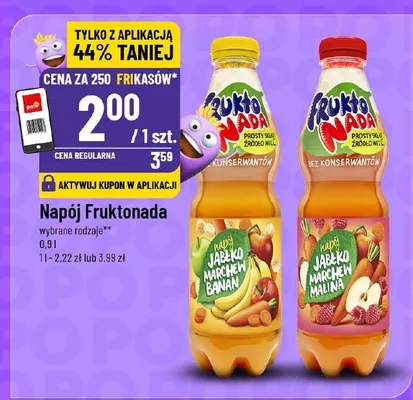 Napój Fruktonada różne rodzaje promocja w POLOmarket