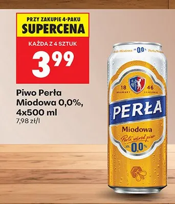 Piwo miodowa 0,0% promocja w Biedronka