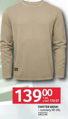 Sweter męski rozmiary M-3XL promocja w Selgros