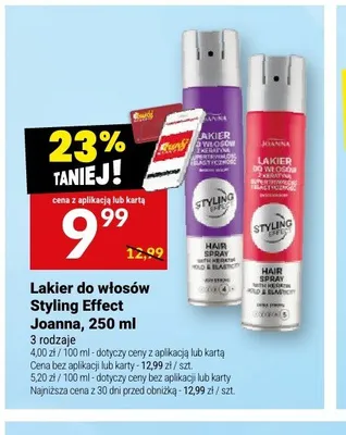Lakier do włosów Styling Effect Joanna promocja w Twój Market