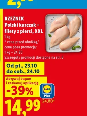 Polski kurczak filety z piersi XXL Rzeźnik promocja w Lidl