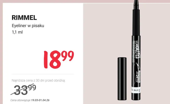 Eyeliner w pisaku promocja w Rossmann