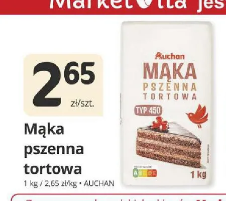Mąka pszenna tortowa typ 450 Auchan promocja w Marketvita